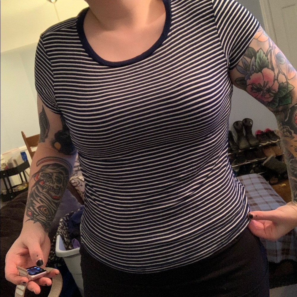 American Eagle Soft & Sexy Striped T Size Medium